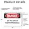 Signmission Do Not Enter Test In Progress Danger Sign, Vinyl Decal, 14in W x 10in L, 2PK OS-2PACK-DS-D-1014-L-2139 - alternate 4